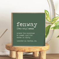 Fenway Definition Square Block Sign