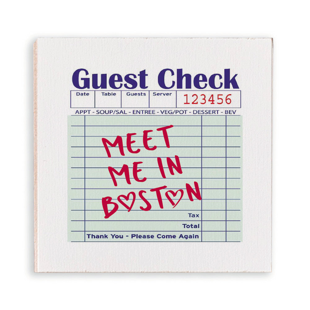 Guest Check Meet me in Boston Magnet