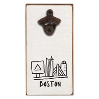 Boston City Outline Skyline Bottle Opener
