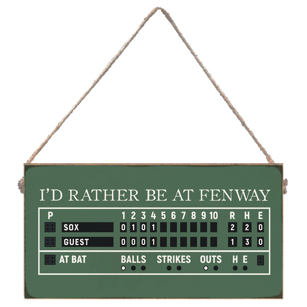 Fenway Scoreboard Twine Sign