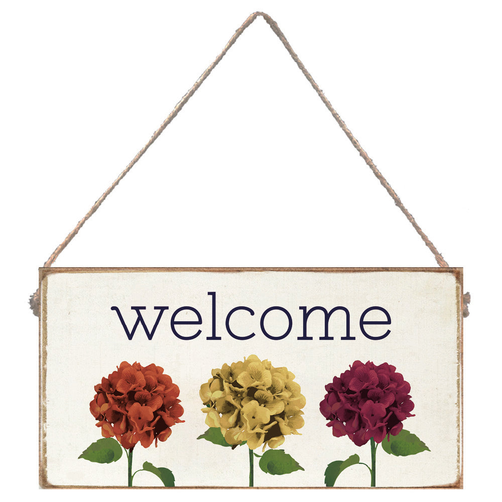 Fall Hydrangea Twine Sign