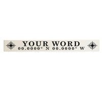 Compass White/Black Personalized Barnwood Sign