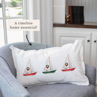 Sailboat Wreath Pillow
