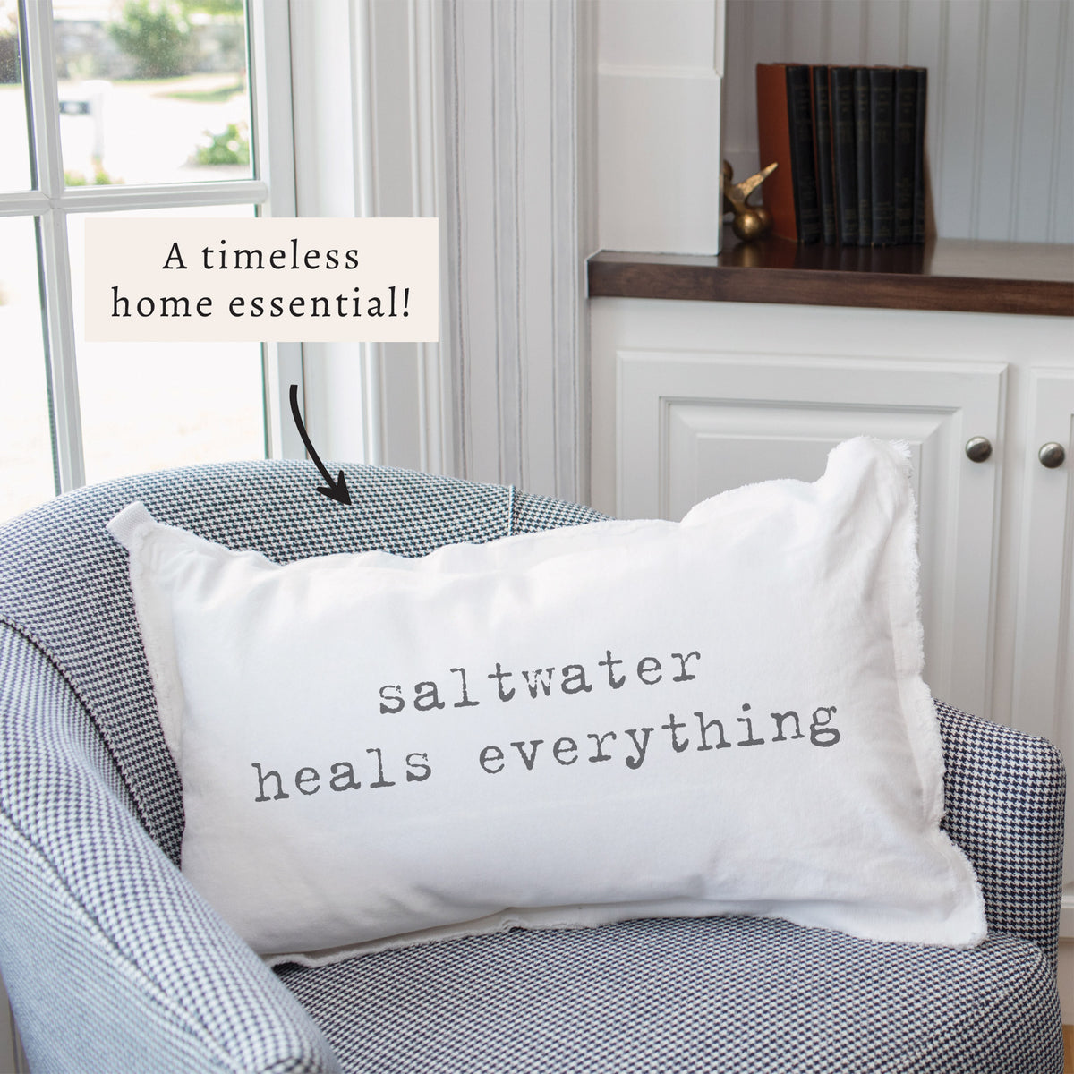 Saltwater Heals Everything Pillow