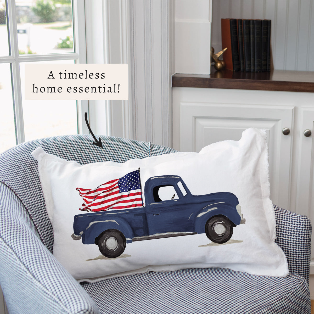 Flag Truck Pillow