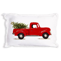 Christmas Tree Truck Pillow