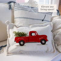 Christmas Tree Truck Pillow