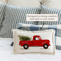 Christmas Tree Truck Pillow