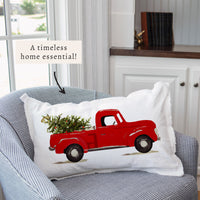 Christmas Tree Truck Pillow
