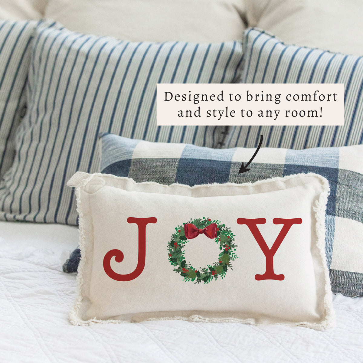 Joy Wreath Pillow