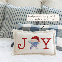 Joy Santa Starfish Pillow