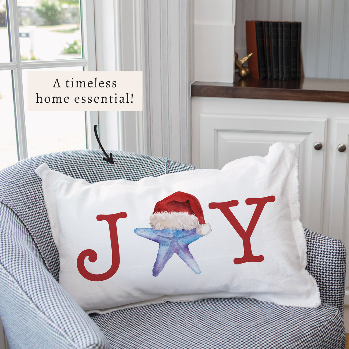 Joy Santa Starfish Pillow