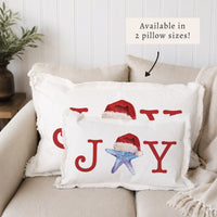 Joy Santa Starfish Pillow