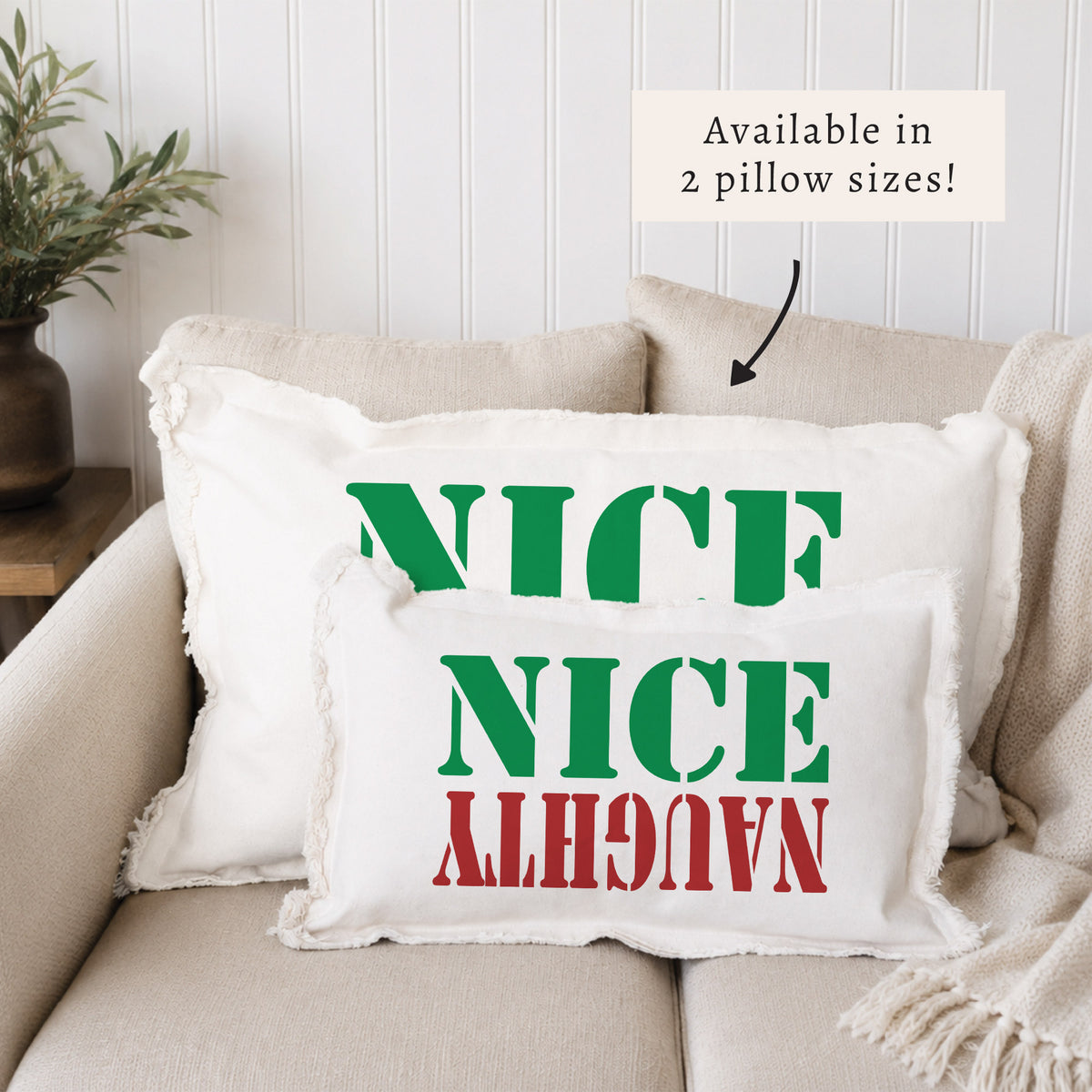 Naughty Nice Pillow