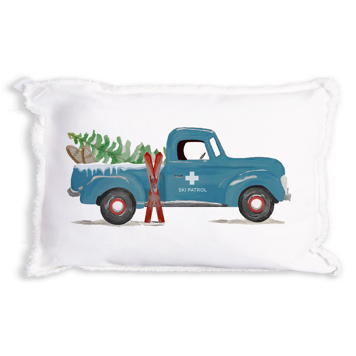Ski Patrol Truck Pillow