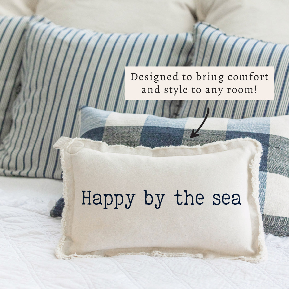 Happy By The Sea Pillow
