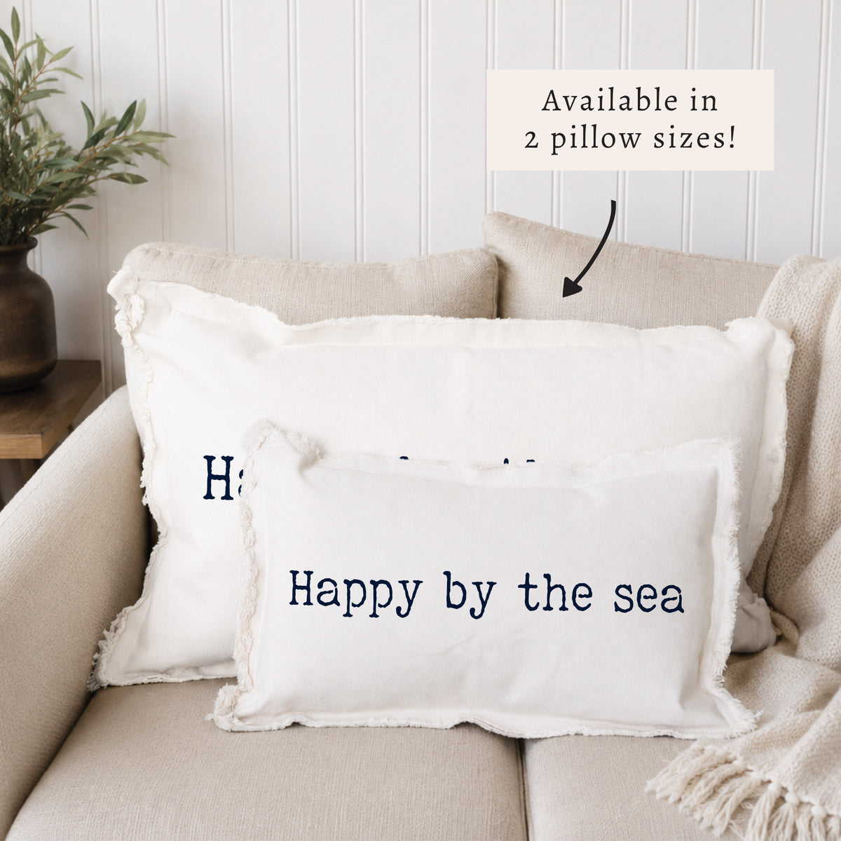 Happy By The Sea Pillow