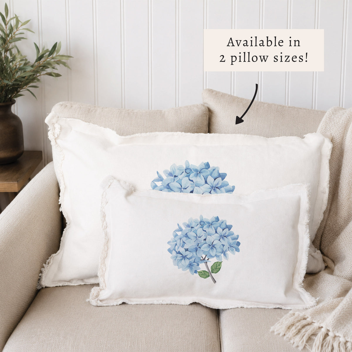 Blooming Hydrangea Pillow