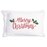 Merry Christmas Holly Pillow
