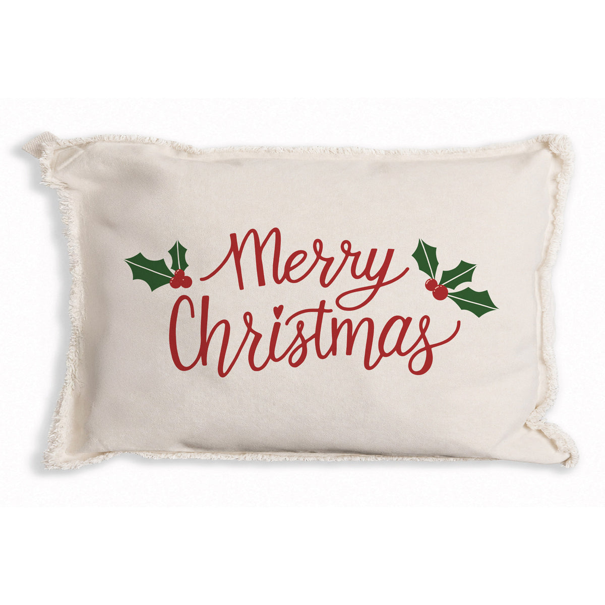 Merry Christmas Holly Pillow