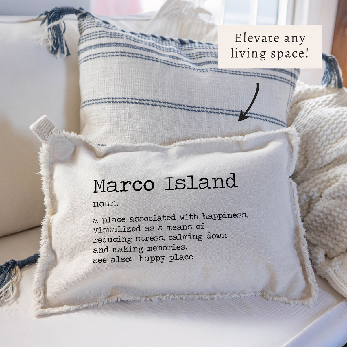 Happy Place Definition Personalized Pillow