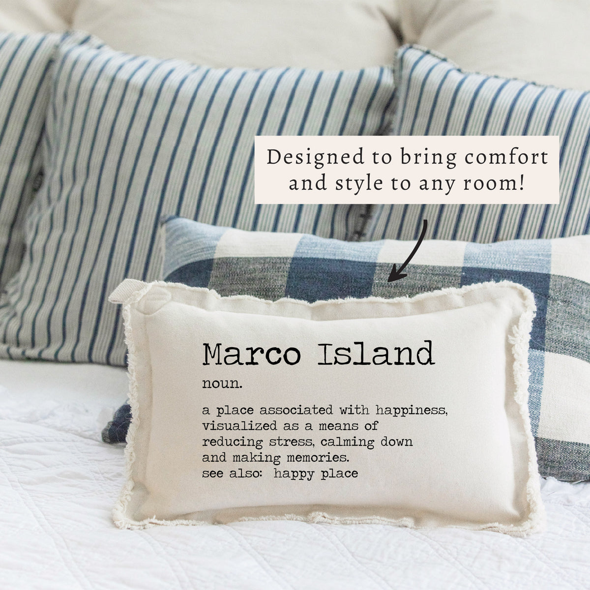 Happy Place Definition Personalized Pillow