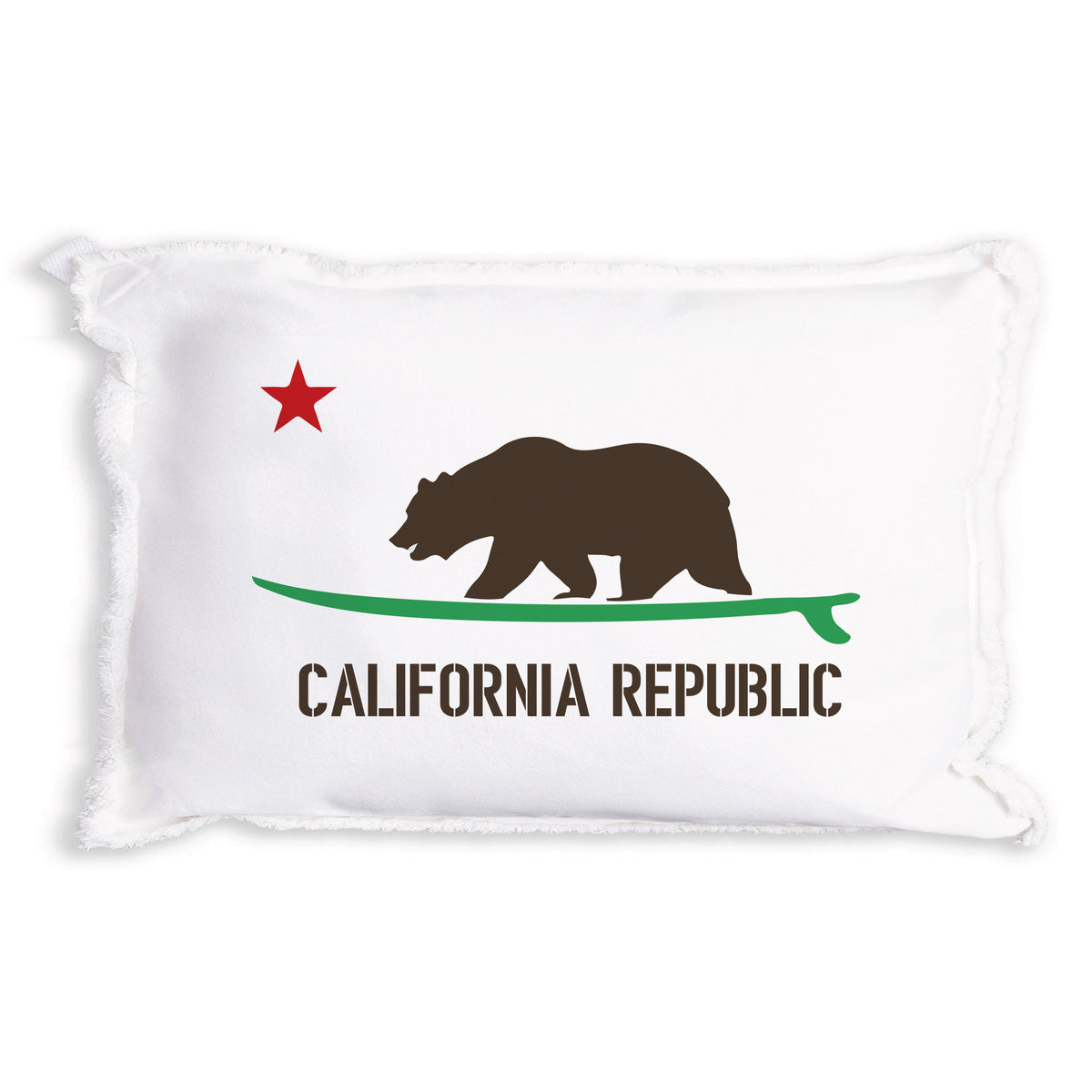 Cali Surf Bear Personalized Pillow
