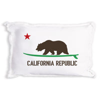 Cali Surf Bear Personalized Pillow