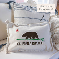 Cali Surf Bear Personalized Pillow