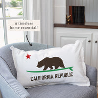 Cali Surf Bear Personalized Pillow