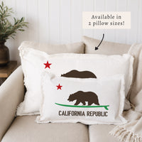 Cali Surf Bear Personalized Pillow