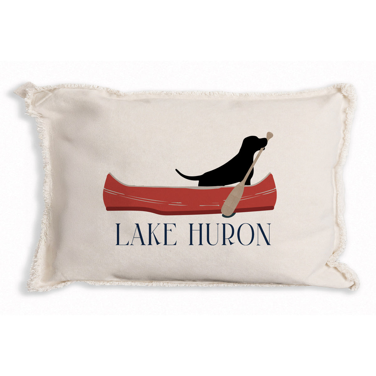 Dog Canoe Personalized Pillow
