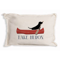 Dog Canoe Personalized Pillow