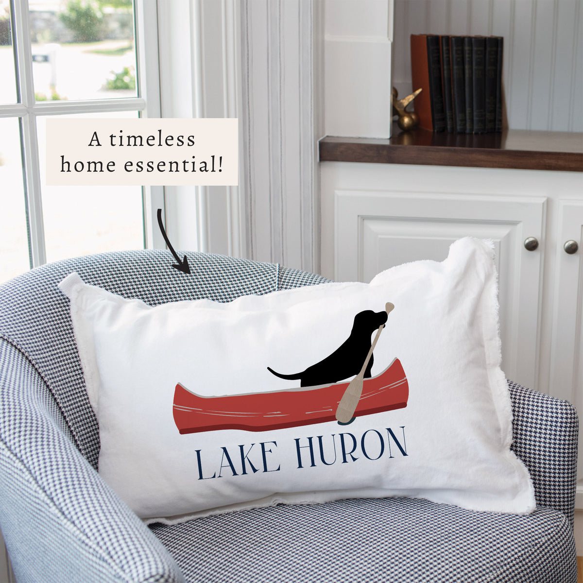 Dog Canoe Personalized Pillow