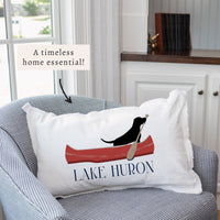 Dog Canoe Personalized Pillow