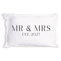 Mr & Mrs Established Personalized Pillow