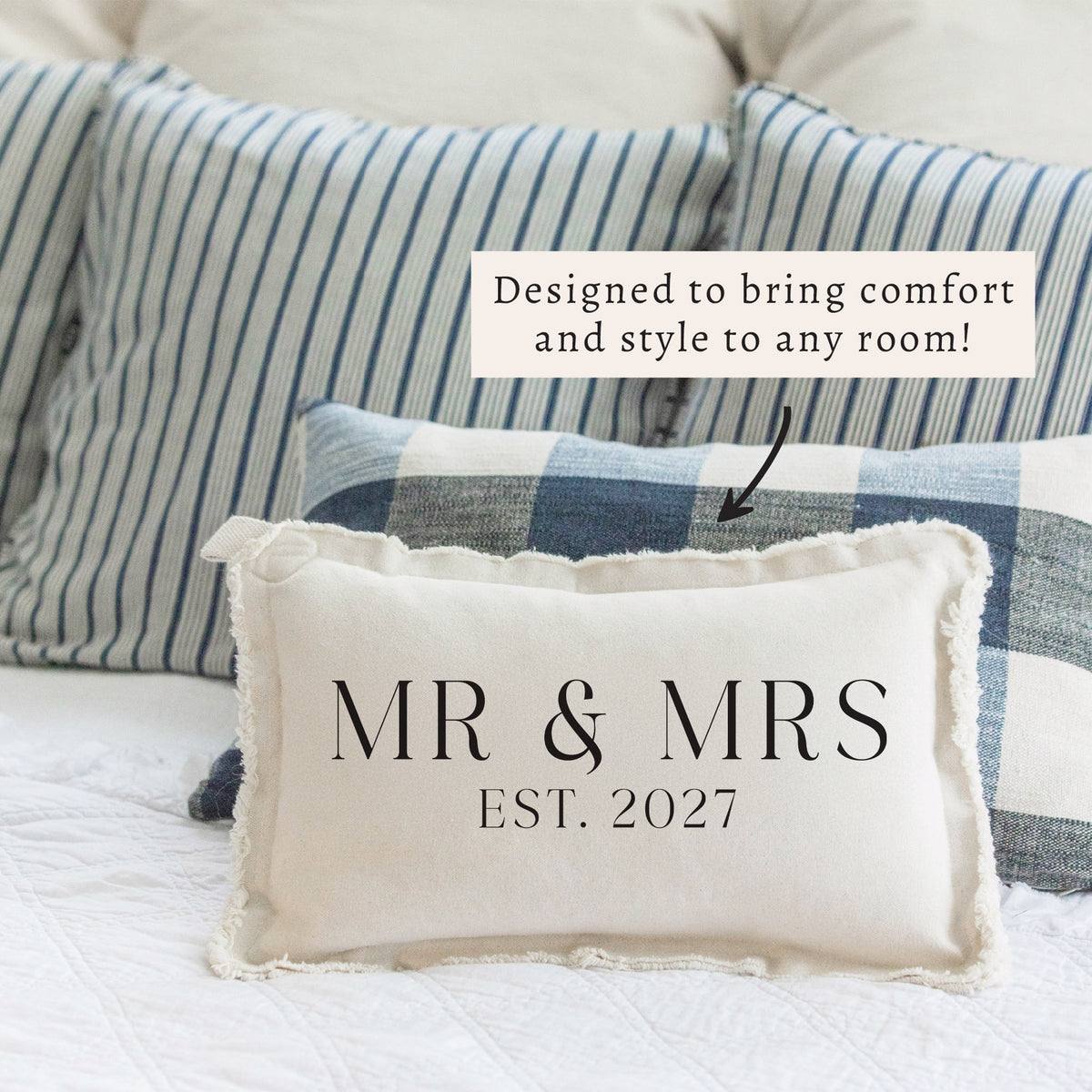 Mr & Mrs Established Personalized Pillow