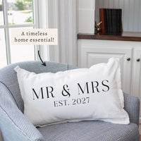 Mr & Mrs Established Personalized Pillow