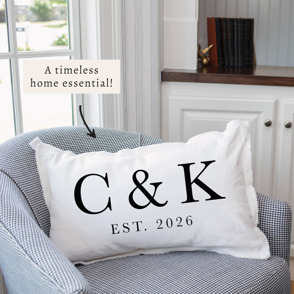 Initials Established Personalized Pillow