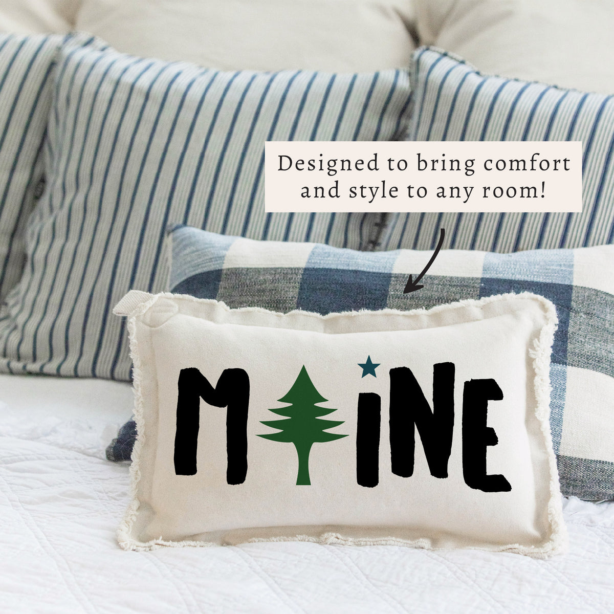 Maine Tree Icon Pillow