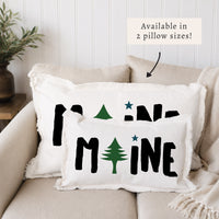 Maine Tree Icon Pillow