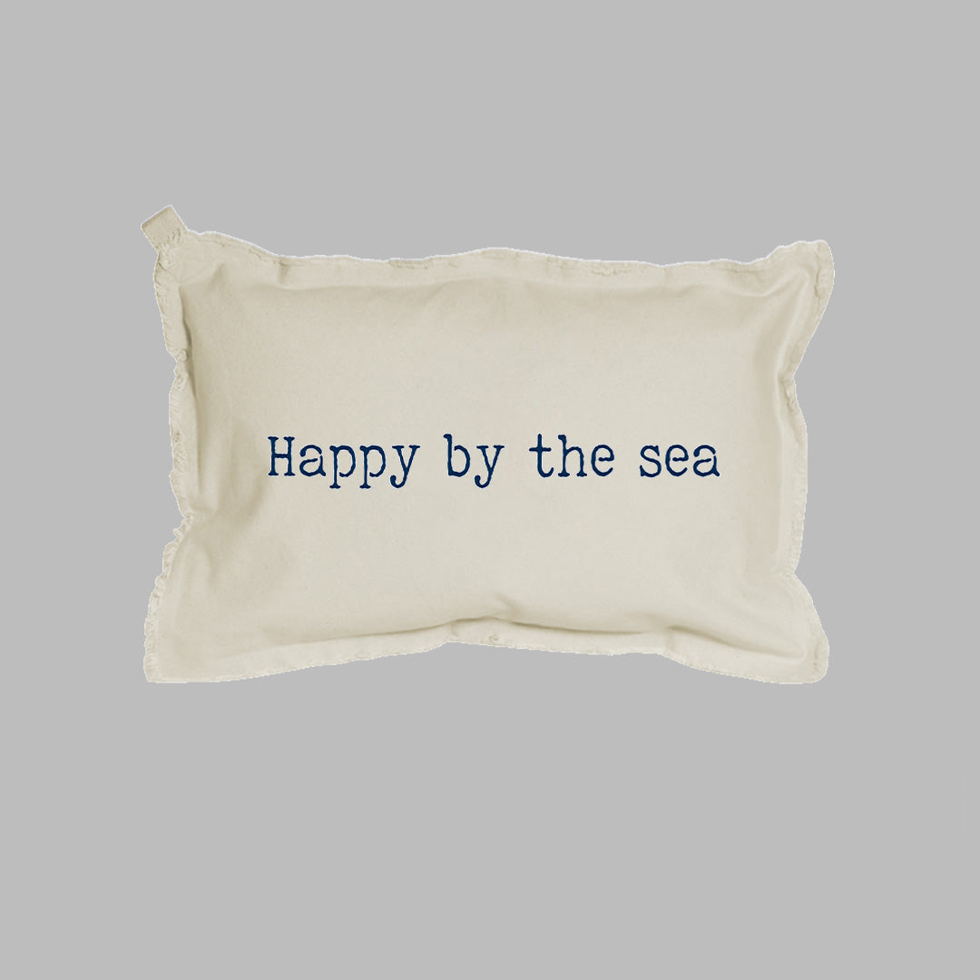Happy By The Sea Lumbar Pillow
