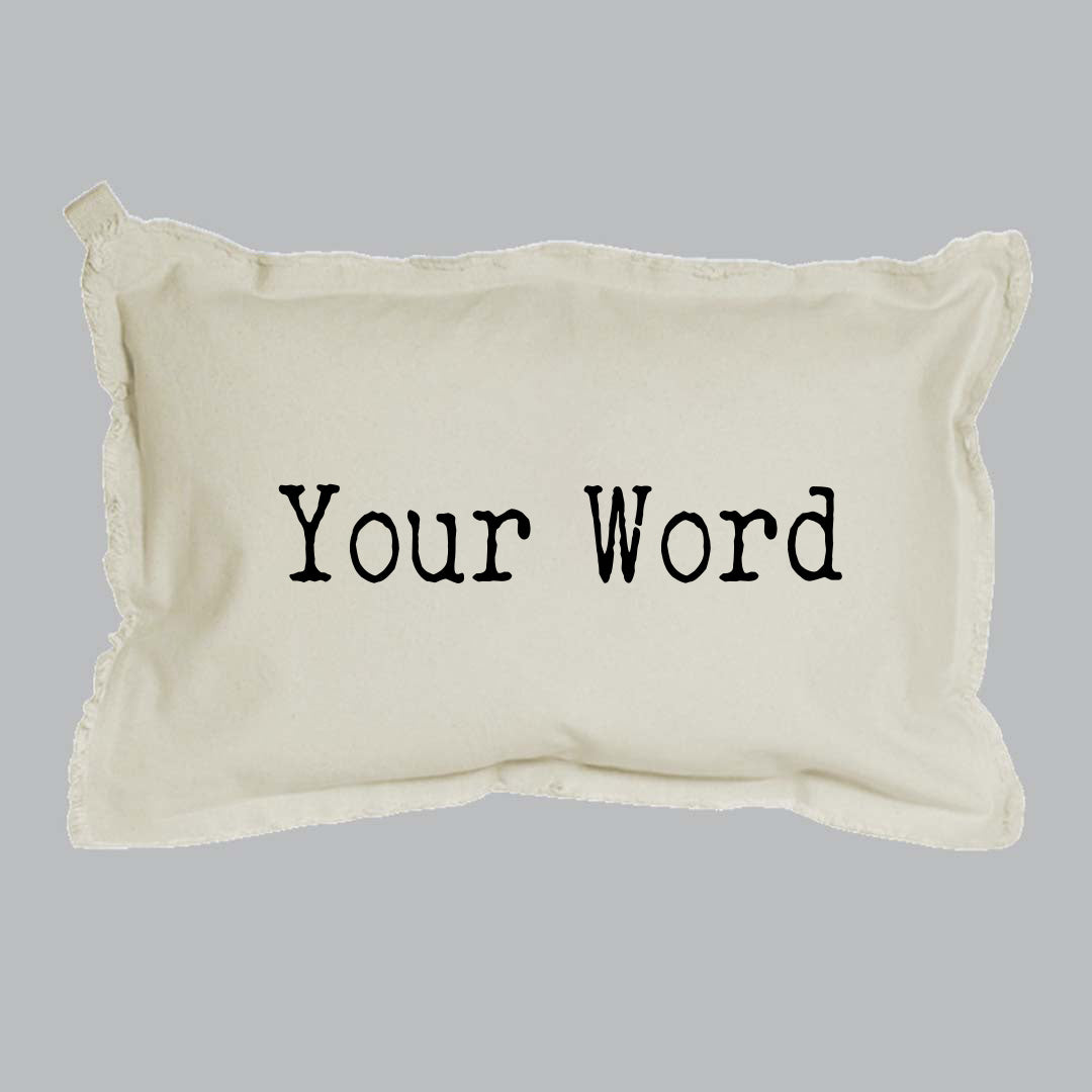 Your Word Typewriter Personalized Lumbar Pillow