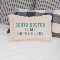 Happy Place Personalized Lumbar Pillow