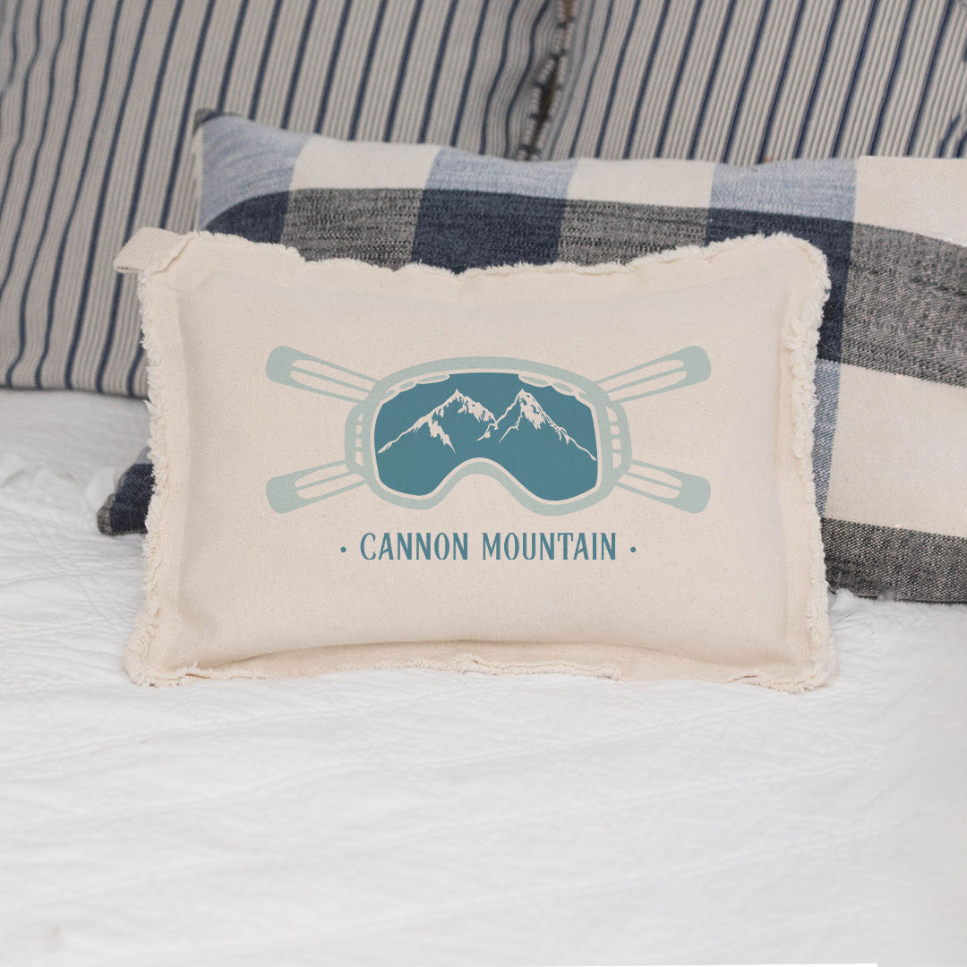 Ski Goggle Personalized Lumbar Pillow