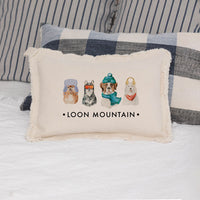 Ski Pup Personalized Lumbar Pillow