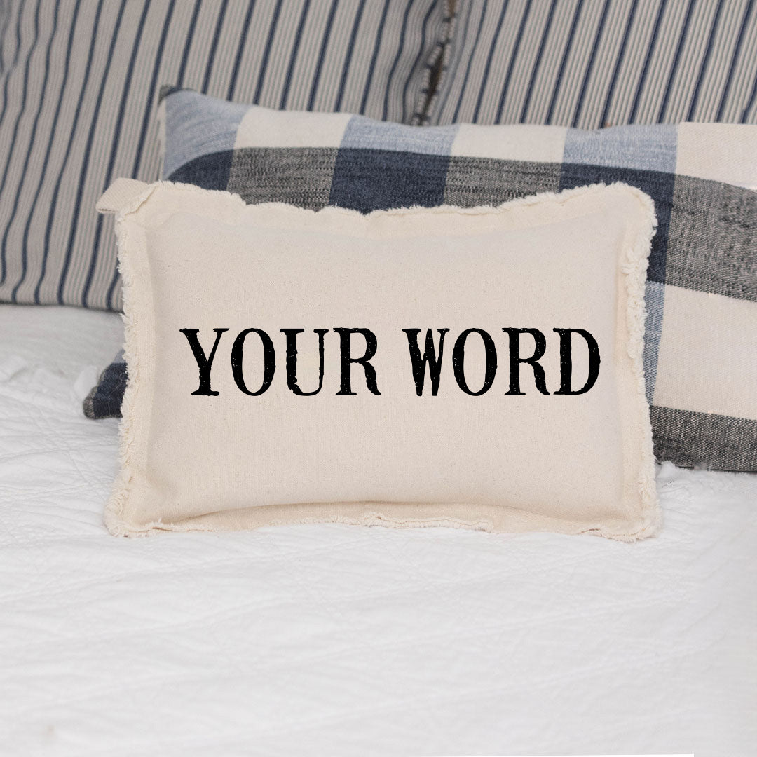 Your Word Personalized Lumbar Pillow
