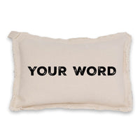 Your Word Personalized Bold Text Lumbar Pillow