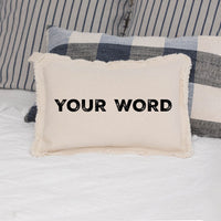 Your Word Personalized Bold Text Lumbar Pillow