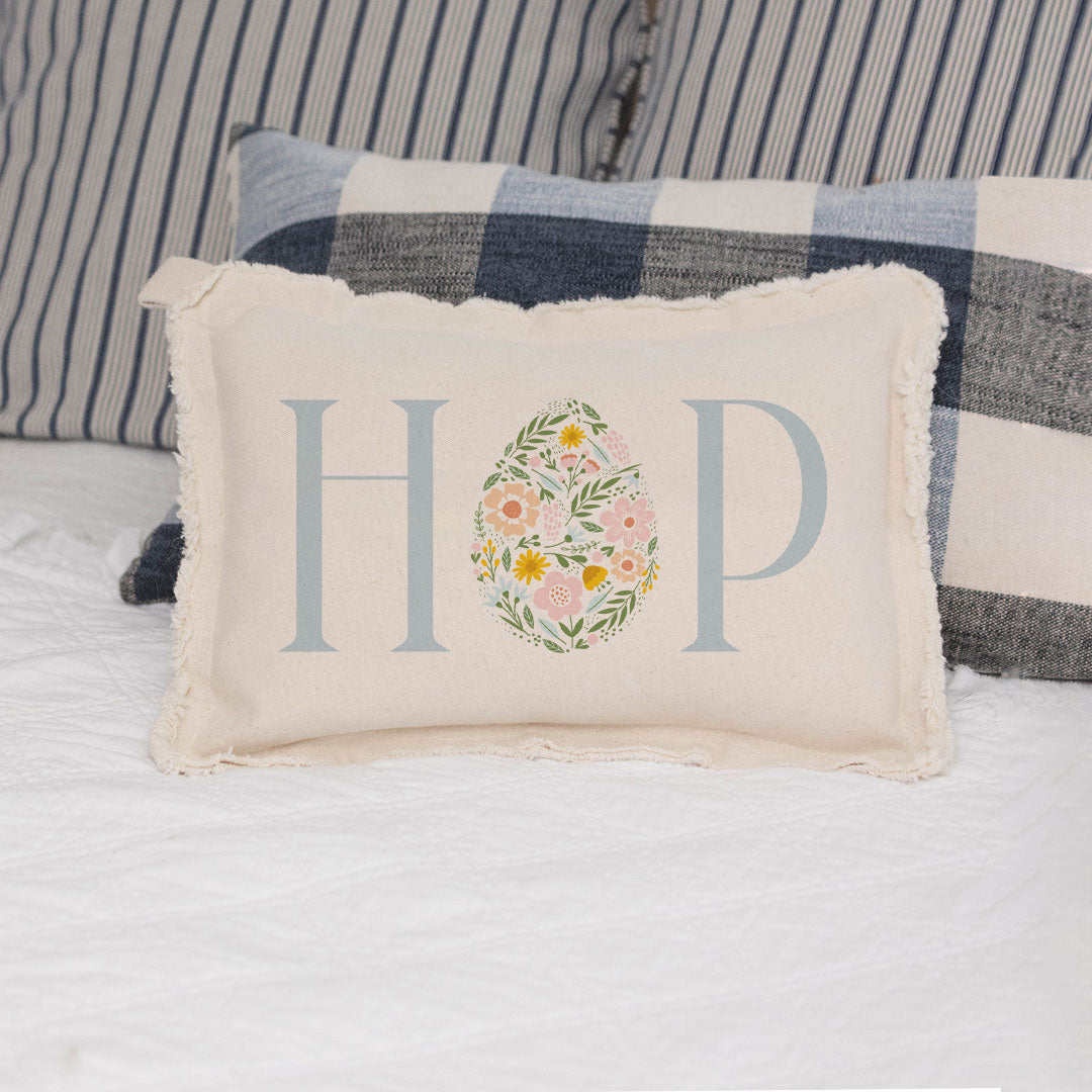HOP Floral Easter Egg Throw Pillow